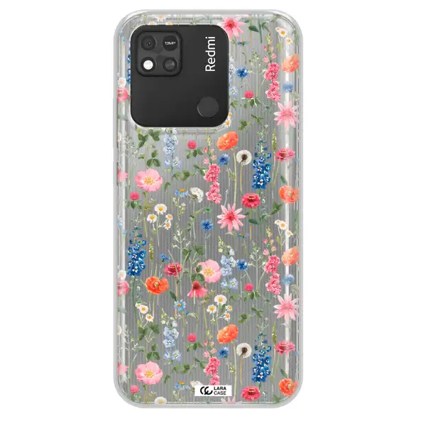 Green Blue Red Flowers Xiaomi Redmi 10A Clear TPU Case