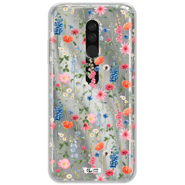 Green Blue Red Flowers Xiaomi Redmi 8 Clear Tpu Case