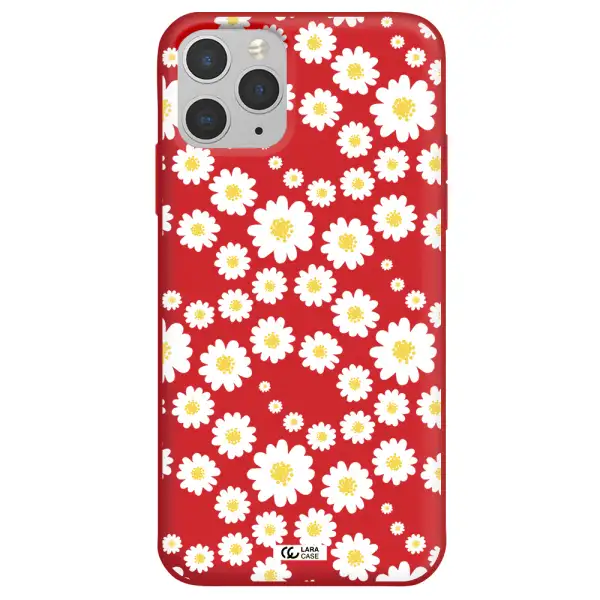 Papatia Pattern Apple iPhone 11 pro Silicone Imperial Red Case