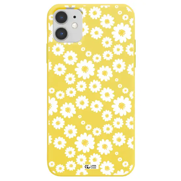 Papatia Pattern Apple iPhone 11 Silicone canary yellow Case