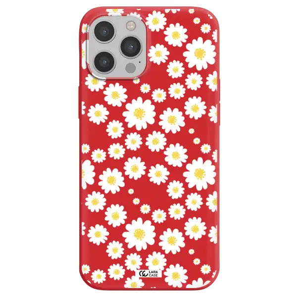 Papatia Pattern Apple iPhone 12 pro Silicone Imperial Red Case