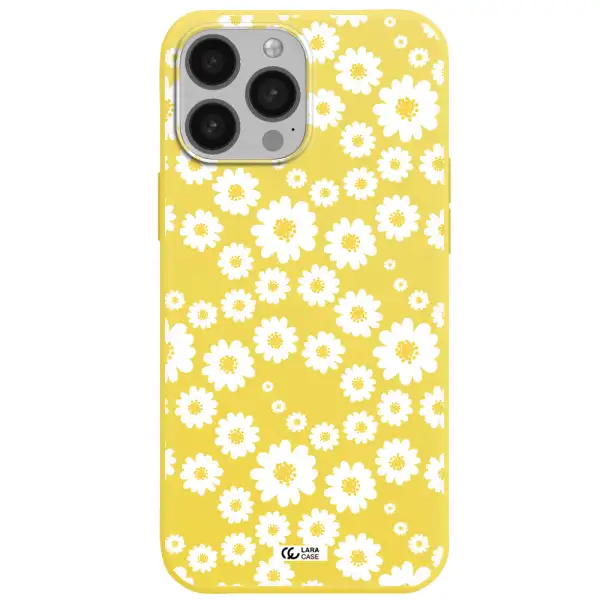 Papatia Pattern Apple iPhone 13 Pro Max Silicone canary yellow Case