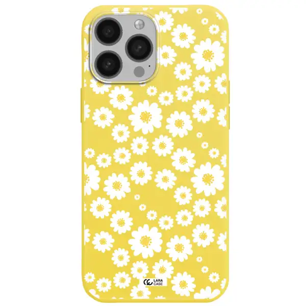Papatia Pattern Apple iPhone 13 Pro Silicone canary yellow Case