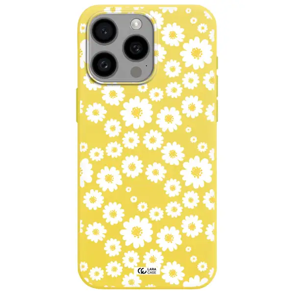 Papatia Pattern Apple Iphone 15 Pro max Silicone canary yellow Case