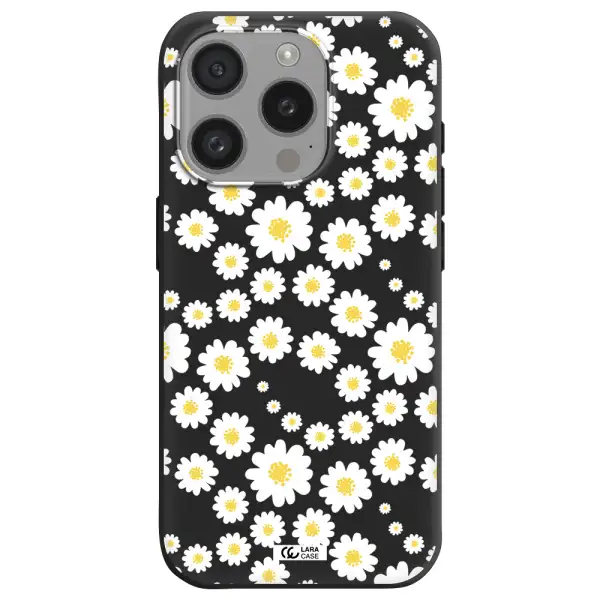 Papatia Pattern Apple Iphone 15 Pro Silicone Black Case