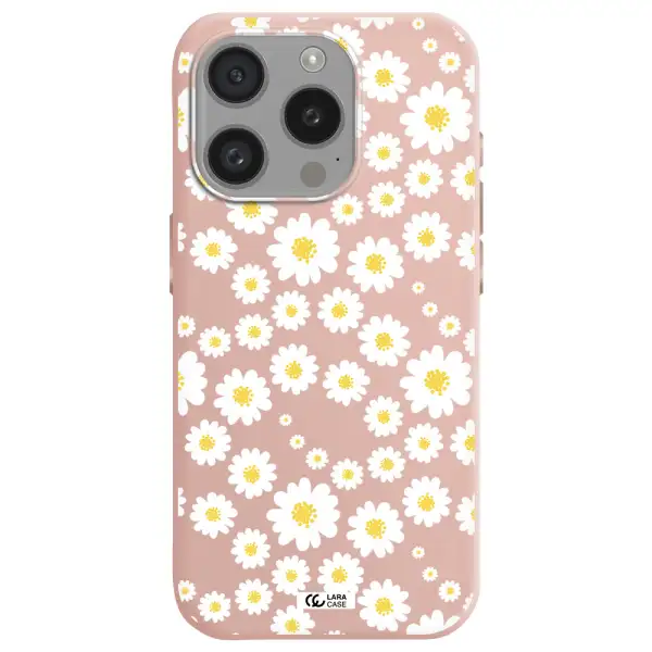 Papatia Pattern Apple Iphone 15 Pro Silicone Pastel Pink Case