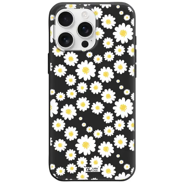 Papatia Pattern Apple Iphone 16 Pro Max Silicone Black Case