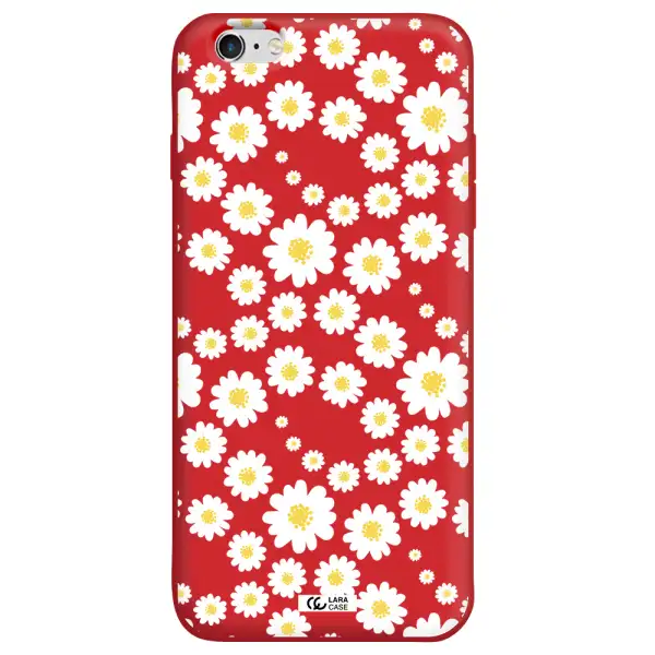 Papatia Pattern Apple iPhone 6 plus Silicone Imperial Red Case