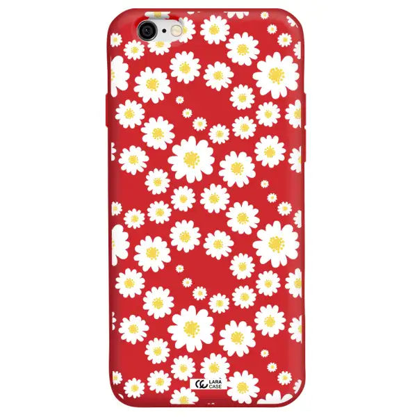 Papatia Pattern Apple iPhone 6 Silicone Imperial Red Case
