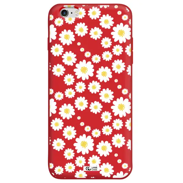 Papatia Pattern Apple iPhone 6S Silicone Imperial Red Case
