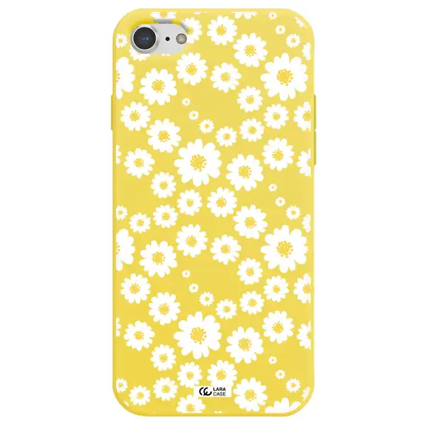 Papatia Pattern Apple iPhone 7 Silicone canary yellow Case