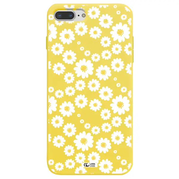 Papatia Pattern Apple iPhone 8 plus Silicone canary yellow Case