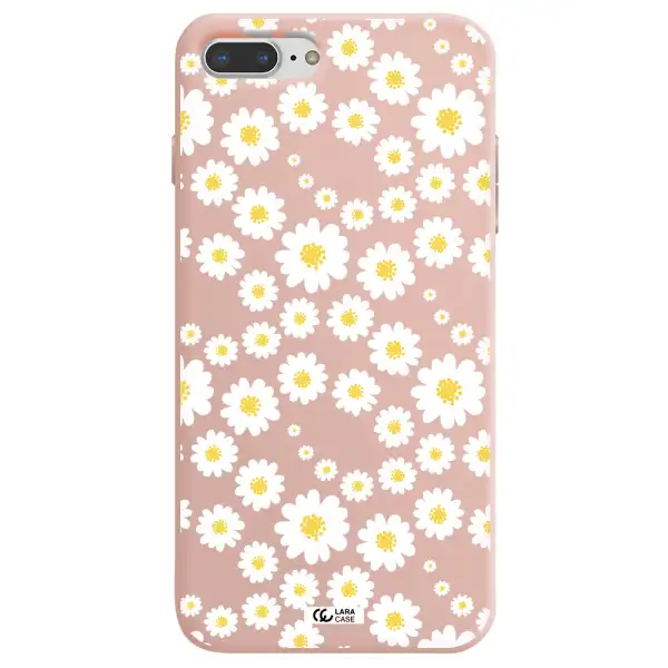 Papatia Pattern Apple iPhone 8 plus Silicone pastel pink Case