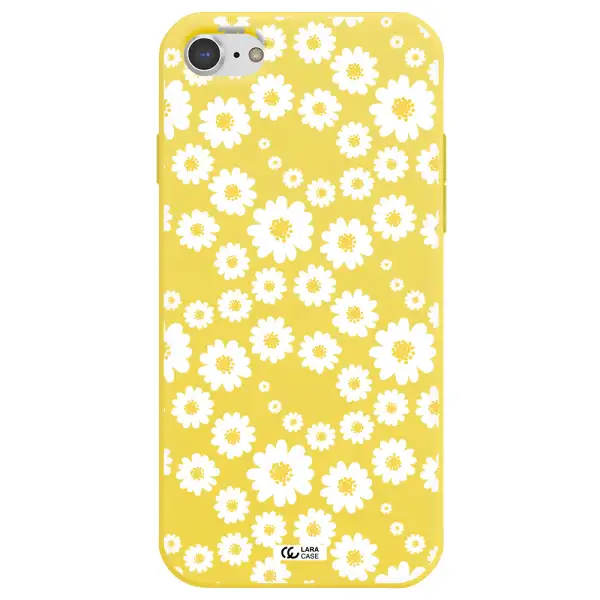 Papatia Pattern Apple iPhone 8 Silicone canary yellow Case