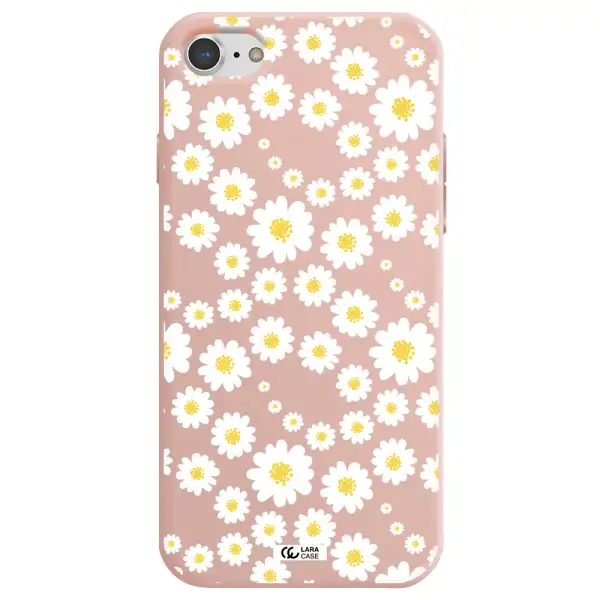 Papatia Pattern Apple iPhone 8 Silicone pastel pink Case