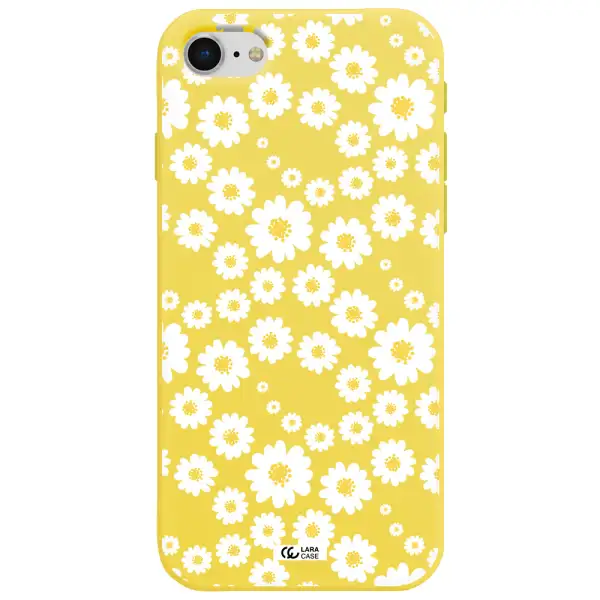 Papatia Pattern Apple iPhone se 2020 Silicone canary yellow Case