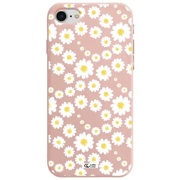 Papatia Pattern Apple iPhone se 2020 Silicone pastel pink Case