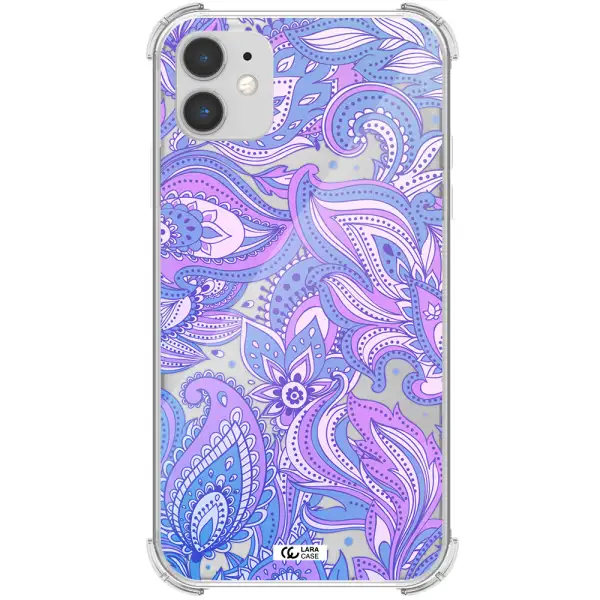 Purple Paisley Apple iPhone 11 Clear PC Case