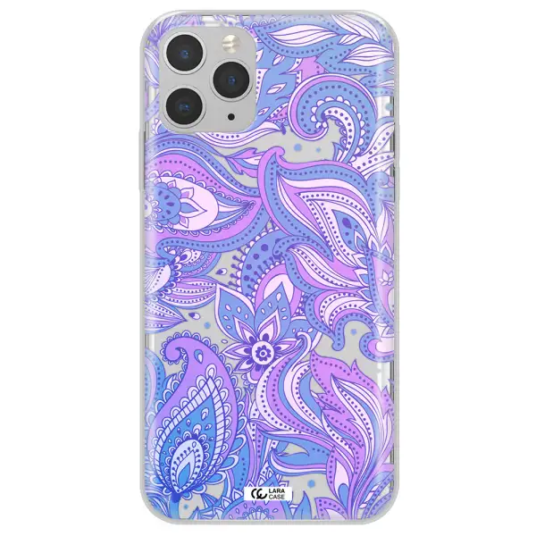 Purple Paisley Apple iPhone 11 pro max Clear TPU Case