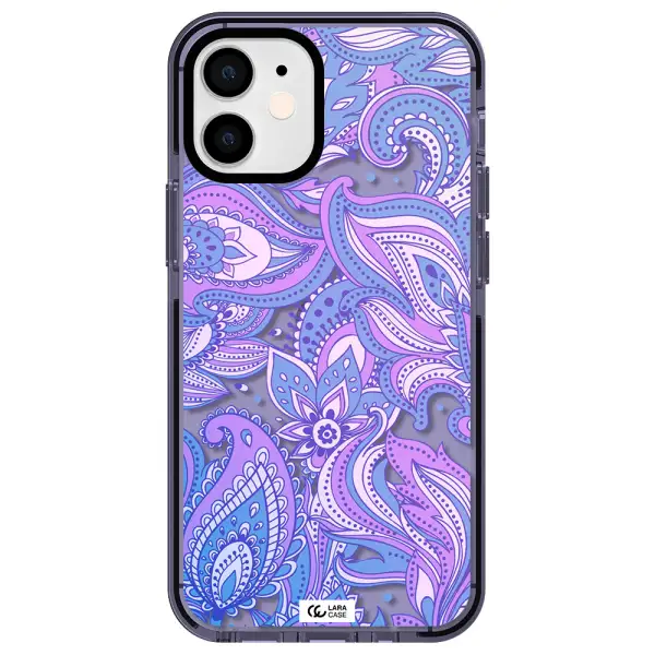 Purple Paisley Apple iPhone 12 mini impact Lilac Case