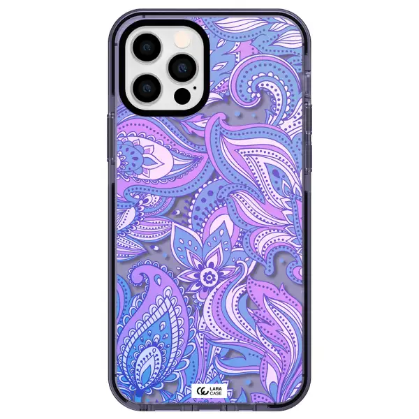 Purple Paisley Apple iPhone 12 pro impact Lilac Case