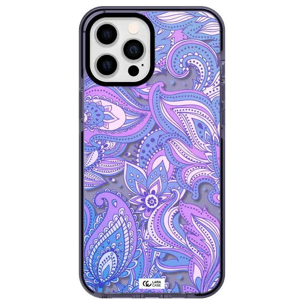 Purple Paisley Apple iPhone 12 pro max impact Lilac Case