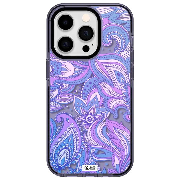 Purple Paisley Apple iPhone 14 pro impact Lilac Case