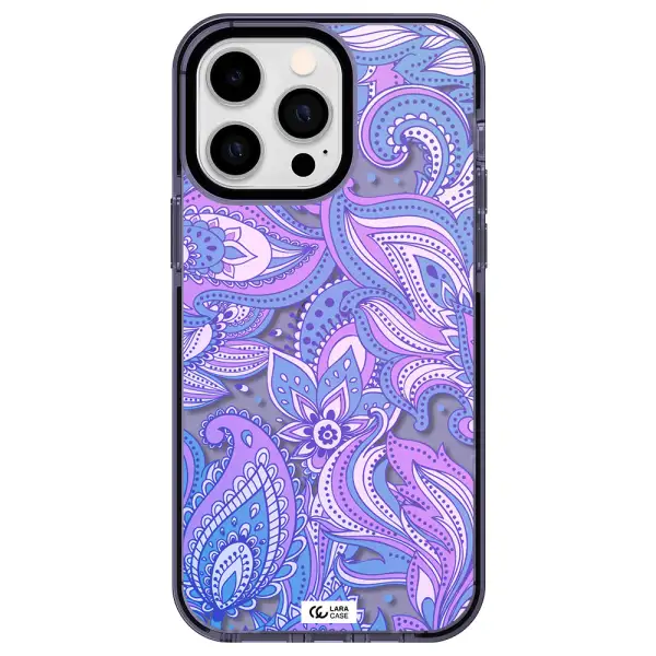 Purple Paisley Apple iPhone 14 pro max impact Lilac Case