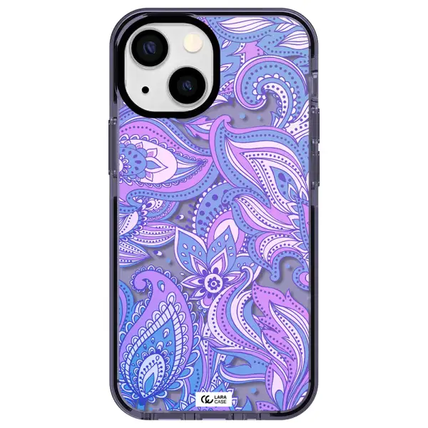Purple Paisley Apple iPhone 15 impact Lilac Case