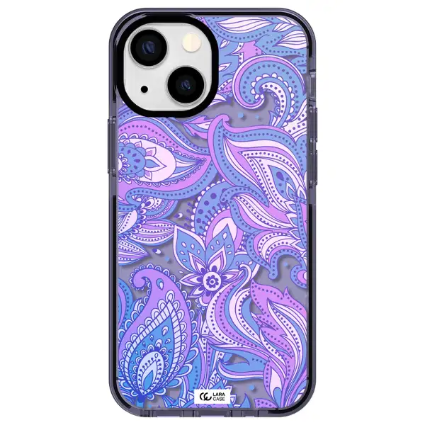 Purple Paisley Apple iPhone 15 Plus impact Lilac Case