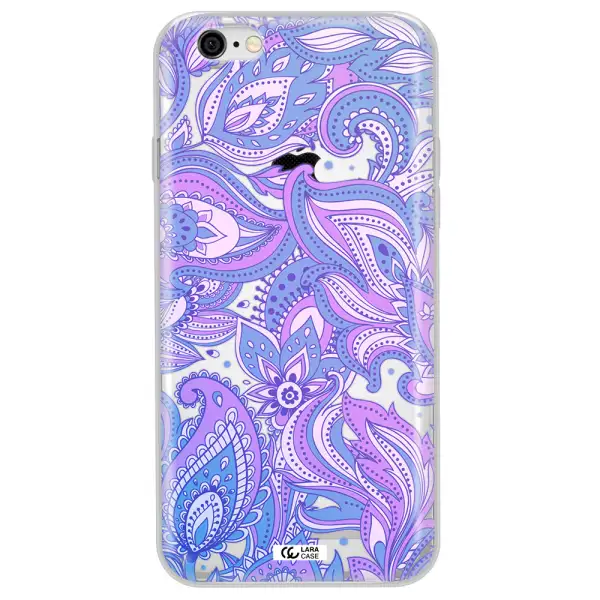 Purple Paisley Apple iPhone 6 Clear TPU Case