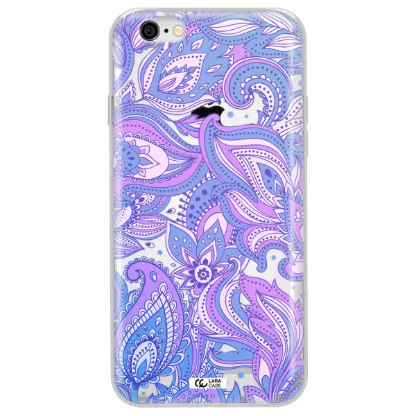 Purple Paisley Apple iPhone 6 plus Clear TPU Case