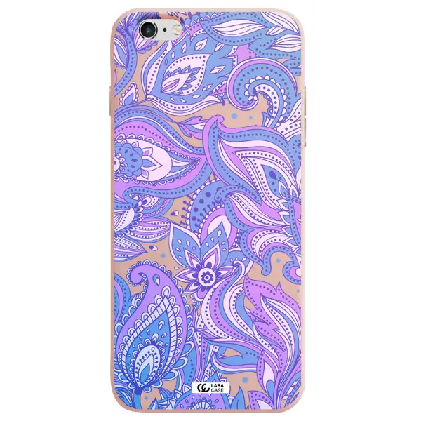 Purple Paisley Apple iPhone 6 plus Silicone pastel pink Case