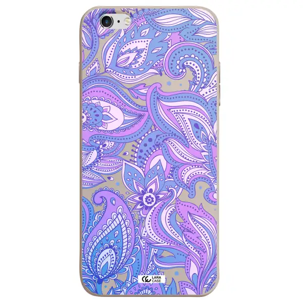 Purple Paisley Apple iPhone 6 s plus Silicone Stone Case