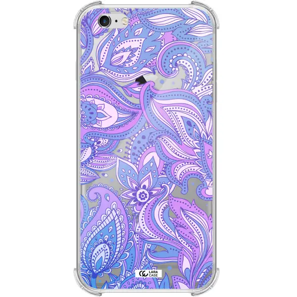 Purple Paisley Apple iPhone 6S Clear PC Case