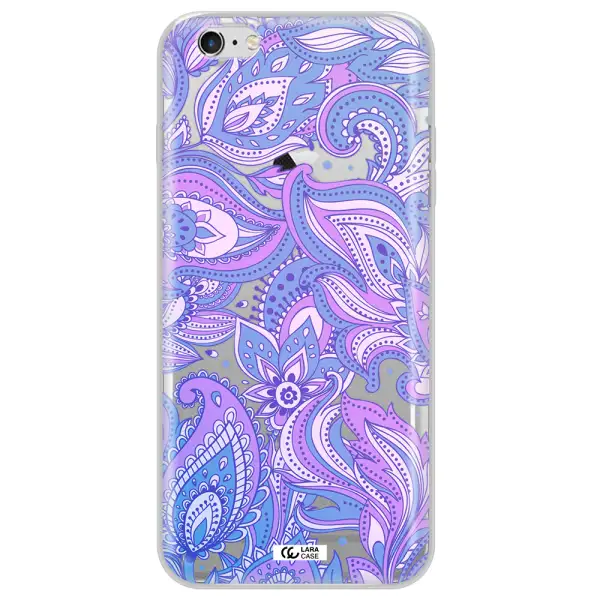 Purple Paisley Apple iPhone 6S Clear TPU Case