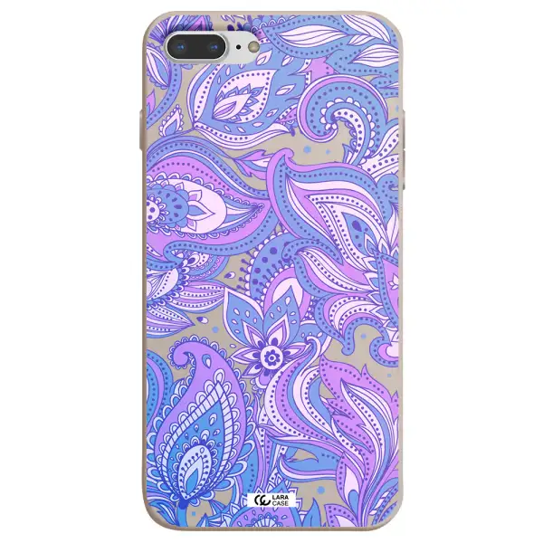 Purple Paisley Apple iPhone 7 plus Silicone Stone Case