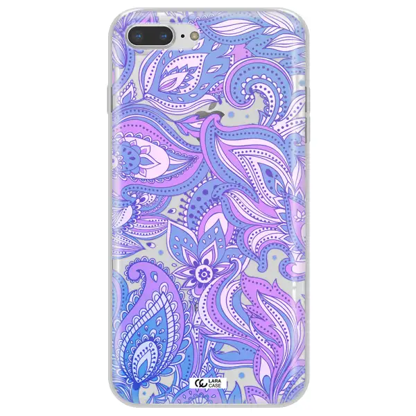 Purple Paisley Apple iPhone 8 plus Clear TPU Case