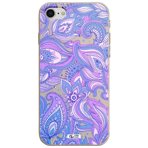 Purple Paisley Apple iPhone se 2020 Silicone Stone Case