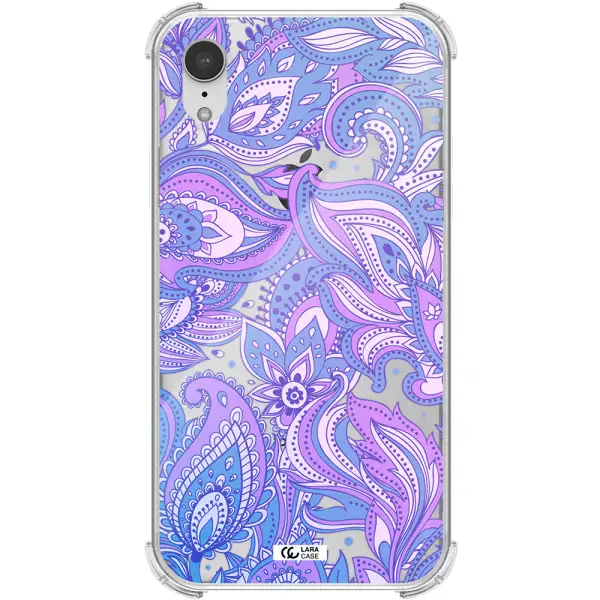 Purple Paisley Apple iPhone XR Clear PC Case