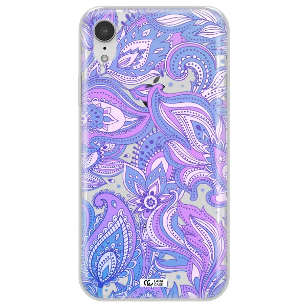 Purple Paisley Apple iPhone XR Clear TPU Case