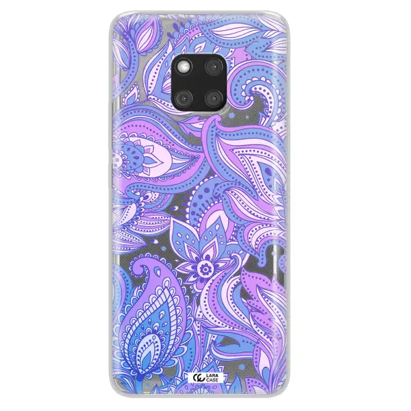 Purple Paisley Huawei Mate 20 Pro Clear TPU Case