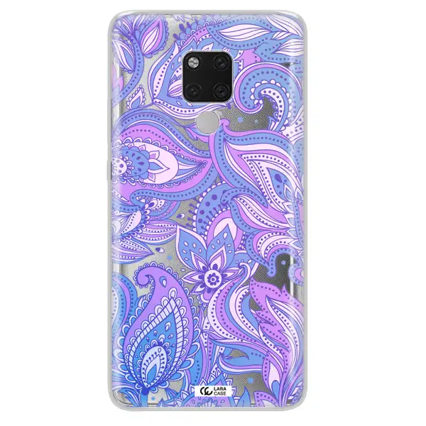 Purple Paisley Huawei Mate 20X Clear TPU Case