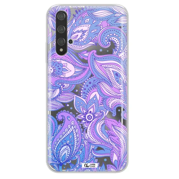 Purple Paisley Huawei Nova 5t Clear TPU Case