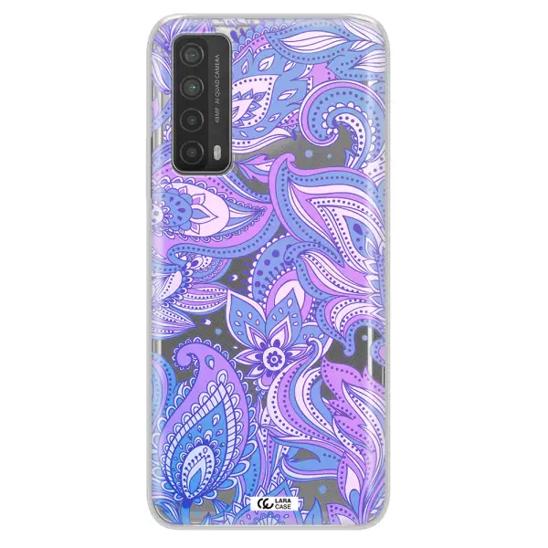 Purple Paisley Huawei P Smart 2021 Clear TPU Case