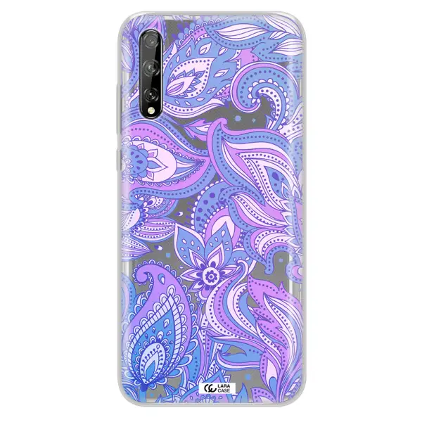 Purple Paisley Huawei P Smart S Clear TPU Case