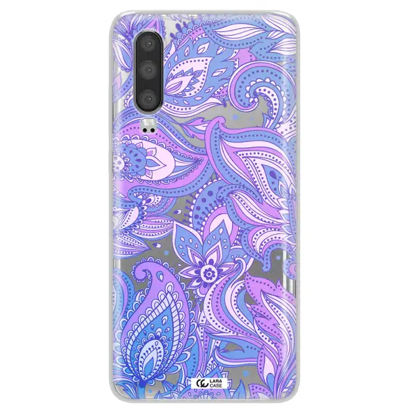 Purple Paisley Huawei P30 Clear TPU Case