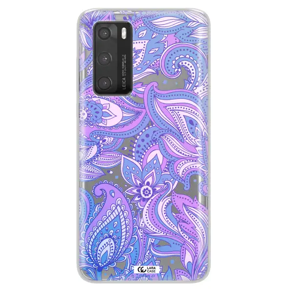 Purple Paisley Huawei P40 Clear TPU Case