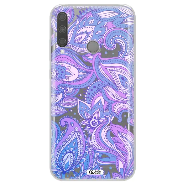 Purple Paisley Huawei P40 Lite E Clear TPU Case