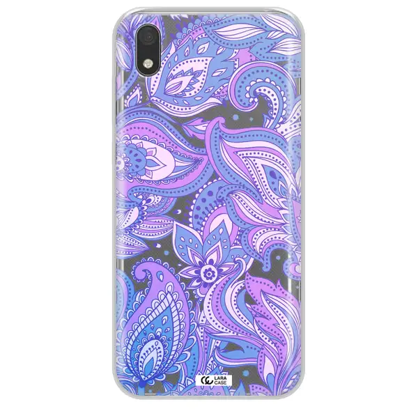 Purple Paisley Huawei Y5 2019 Clear TPU Case
